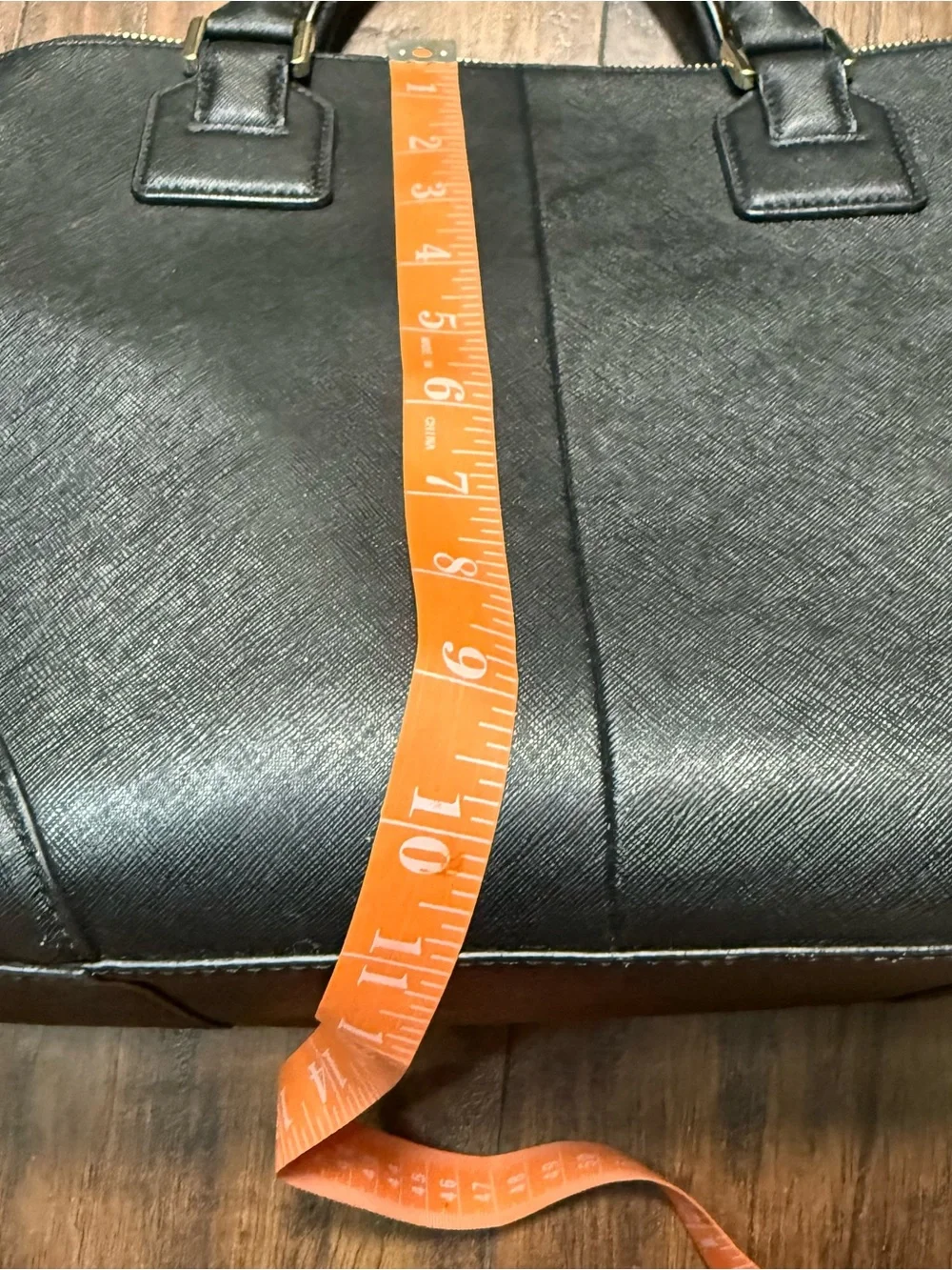 Tory Burch Black Robinson East/West Double Zip Tote